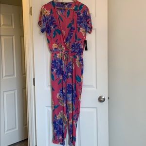 Pink Floral Jumpsuit